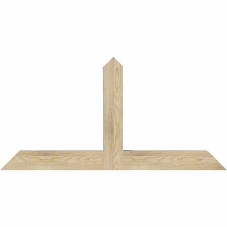 Ekena Millwork Portland Rough Sawn Timber Gable Bracket, Douglas Fir, 48"W x 24"H x 4"D x 4"F, 12/12 Pitch GBW048X24X0404POR00RDF